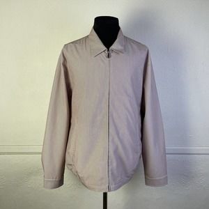 Bobby Jones Windbreaker‎ Jacket Mens XXL Red White Seersucker Stripe Zip